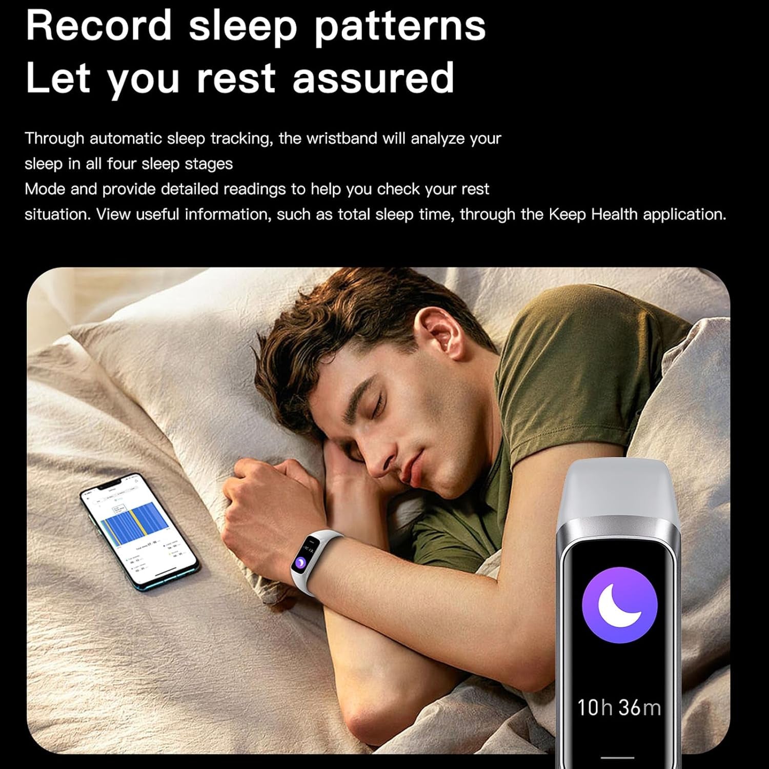 Health and Fitness Tracker for Men and Women - AMOLED Display, Slim Design, 25 Sports Modes, Heart Rate and Blood Pressure Monitor, Alarm, Stopwatch, Calorie Counter, IP68 Waterproof